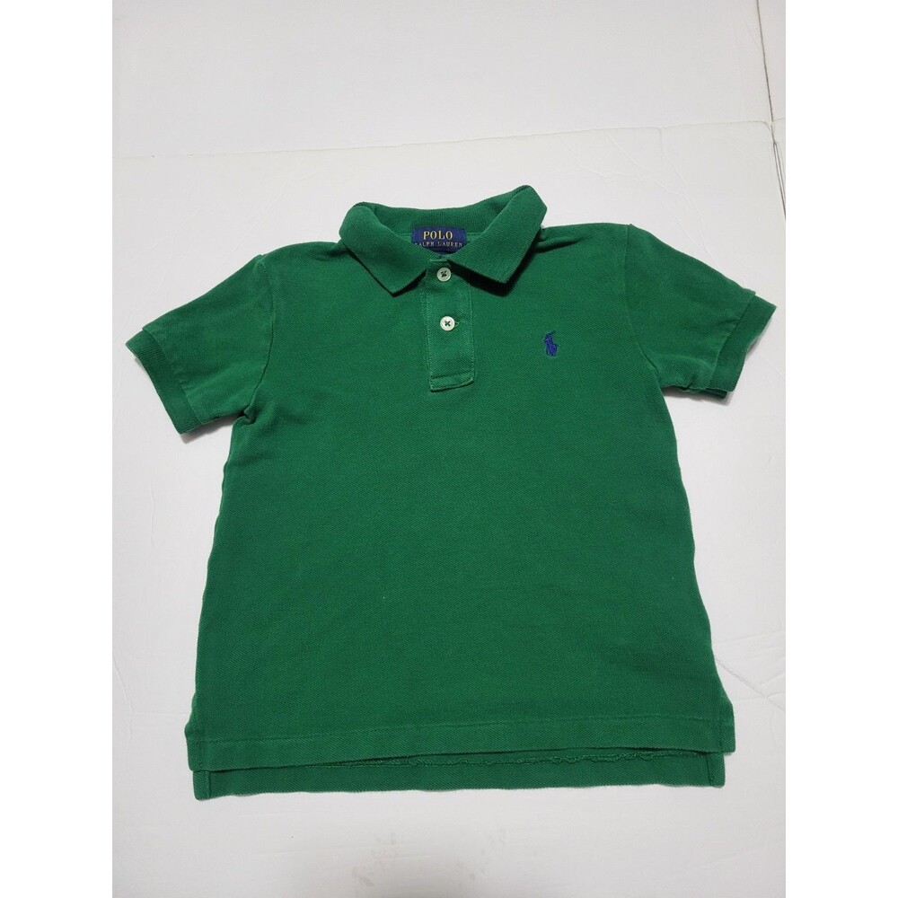 (#18)  Polo BY Ralph Lauren Toddler Size 4T Green Short Sleeve